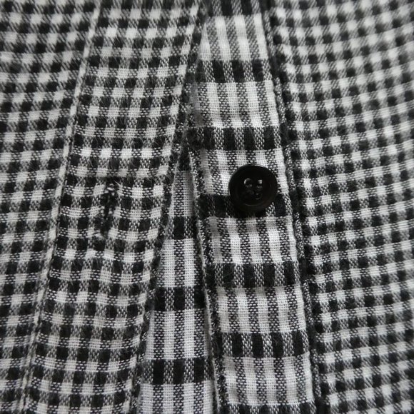 Madewell Oversized Boyshirt in Mini Gingham Check White Black Cotton S - Picture 5 of 9
